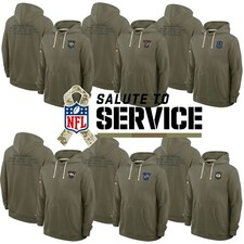YOUTH Olive 2025 Salute to Service Sideline Standard Issue Dri-FIT Hoodie