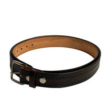 VTG High Springs Leather Belt Brown Embossed Western Stamped Floral USA Womens