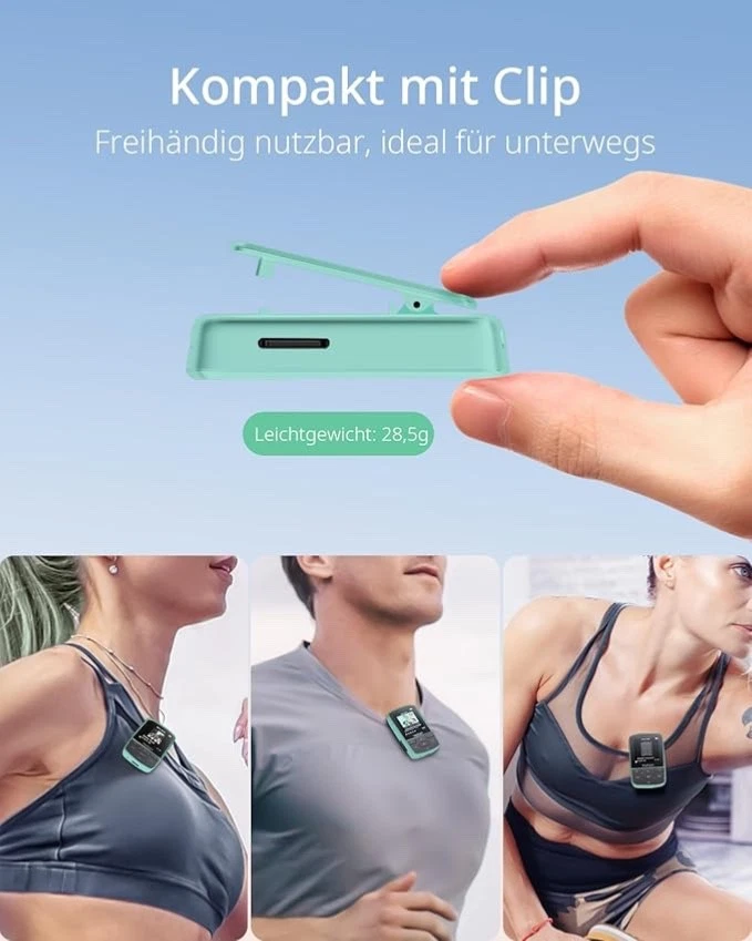 MP3 Player mit Bluetooth 5.2 64 GB Speicher kompakter HiFi Musikplayer - Bild 3 von 4