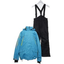 Lindex, Skianzug, Größe: 158, Unisex (Kinder), Polyester, Blau/Schwarz/Gelb #IHC