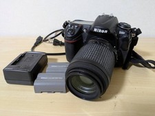 Good / Working Nikon D300 DSLR w/AF-S 55-200mm VR Lens Charger 2 Batteries