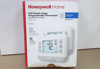 HONEYWELL RTH21B-2PK HOME X2P THERMOSTAT PROGRAMMABLE TOTAL FLEX 1-HEAT/COOL 2PK