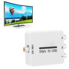 Video Converter Mini YPbPr To CVBS Audio Video Adapter For Projectors Monitors
