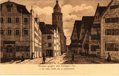 Old postcard Weissenburg Strasse gege das Ellinger Tor GERMANY (1477780)