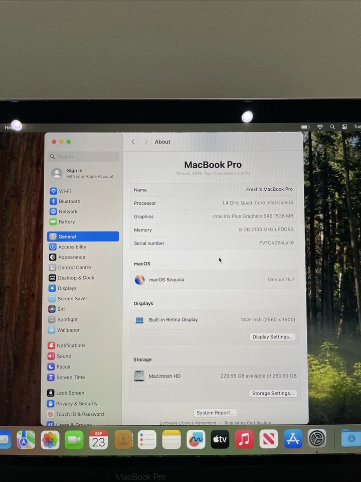 Apple MacBook Pro 13" 2019 · i5 · 8GB · 250GB, photo 2 of 5