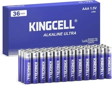 KINGCELL AAA Batteries 36 Pack, 1.5V Alkaline, 10-Year Shelf Life, High Performa