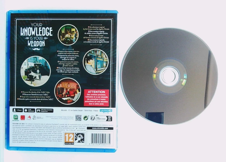 AGATHA CHRISTIE THE ABC MURDER PS5! VIDEOGIOCO PLAYSTATON 5 GIOCO ITALIANO USATO, foto 2 di 2