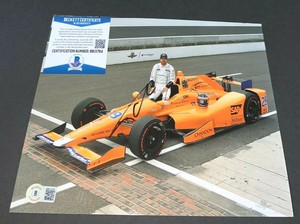 Fernando Alonso Signed 8x10 Photo 17 Indy 500 Formula 1 Mclaren F1 Car Bas Ebay