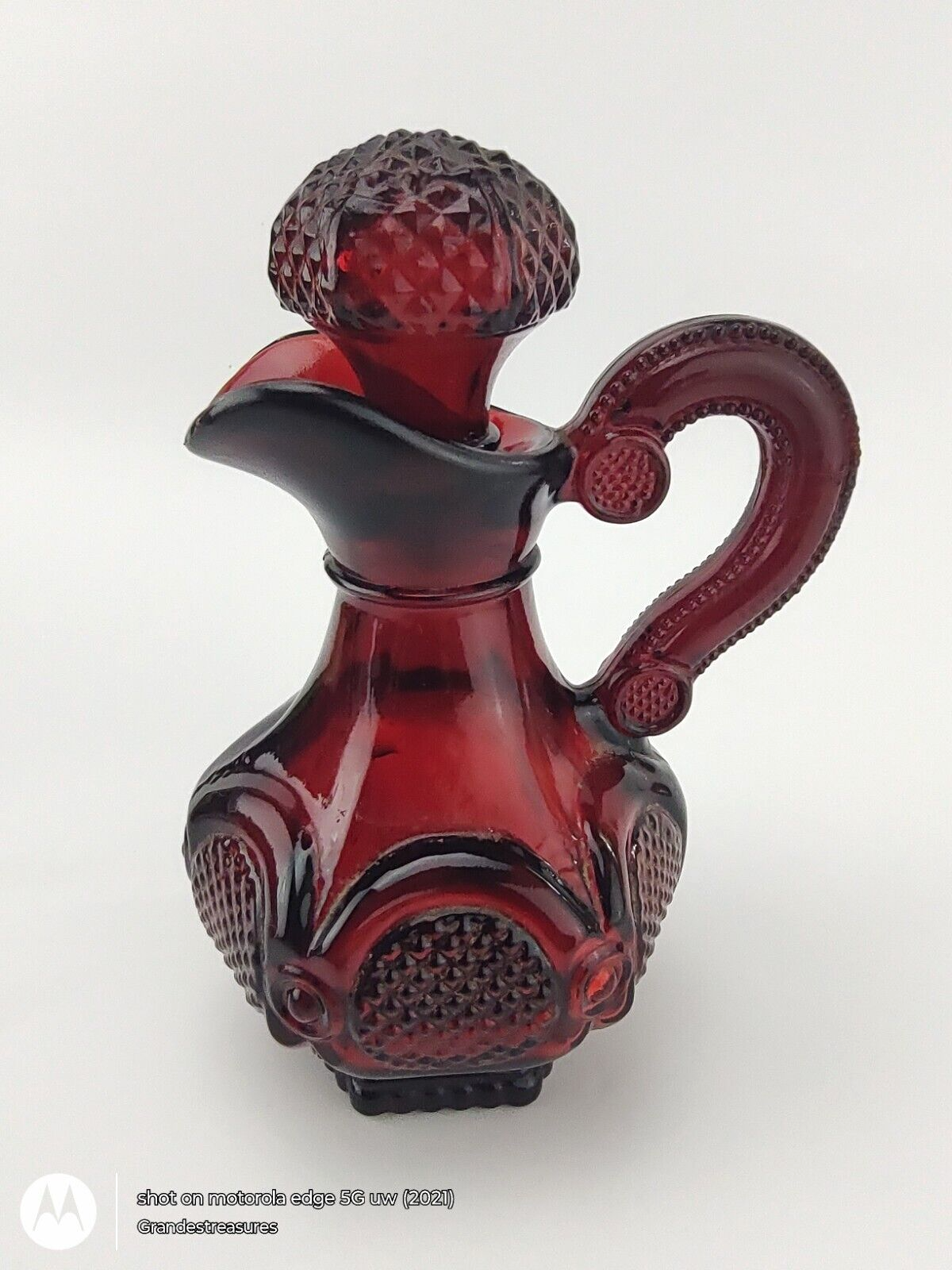 Avon Royal Ruby Red 1876 Cape Cod Cruet Bottle 5 3/4" Tall With Stopper ...