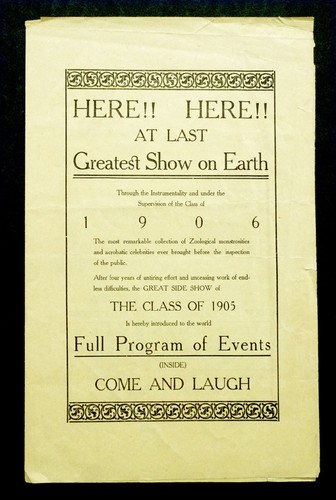 1906 Antique CIRCUS FREAK SIDEMAN Flyer / SNAKE CHARMER Strong Man MIDGET Giant - Picture 2 of 3