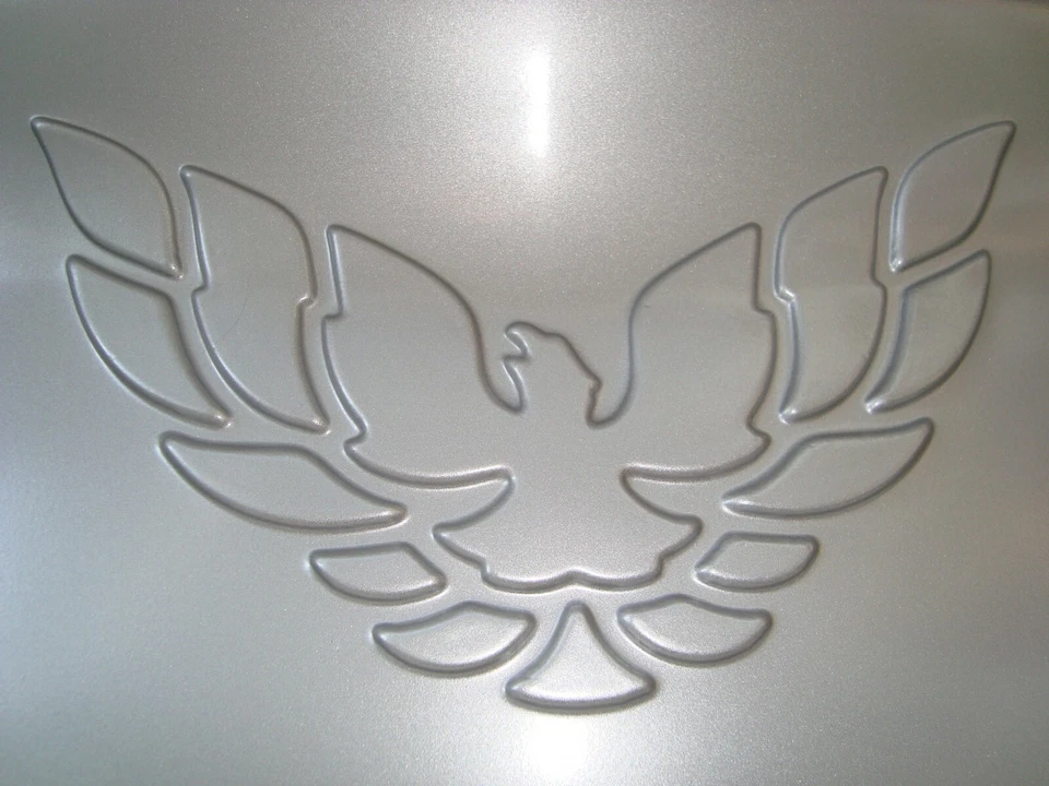 Nueva cubierta de matrícula Pontiac Firebird Trans AM con licencia GM plateada metálica Foto 2 de 4