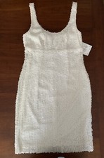 SUZI CHIN for Maggy Boutique size 8 sequin ivory dress