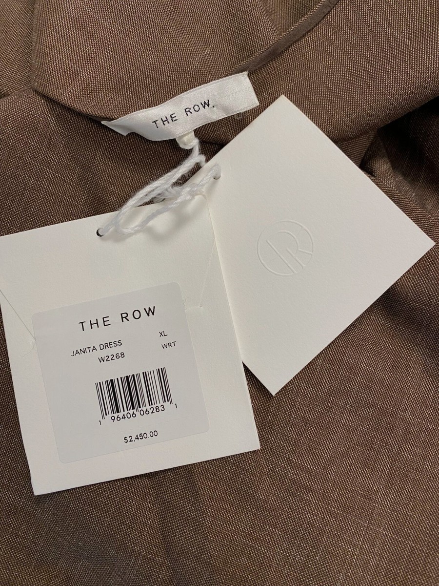 $2450 The Row Women's Brown Janita High-Neck Shift MIDI $2450 The Row Women's Brown Janita High-Neck Shift MIDI
