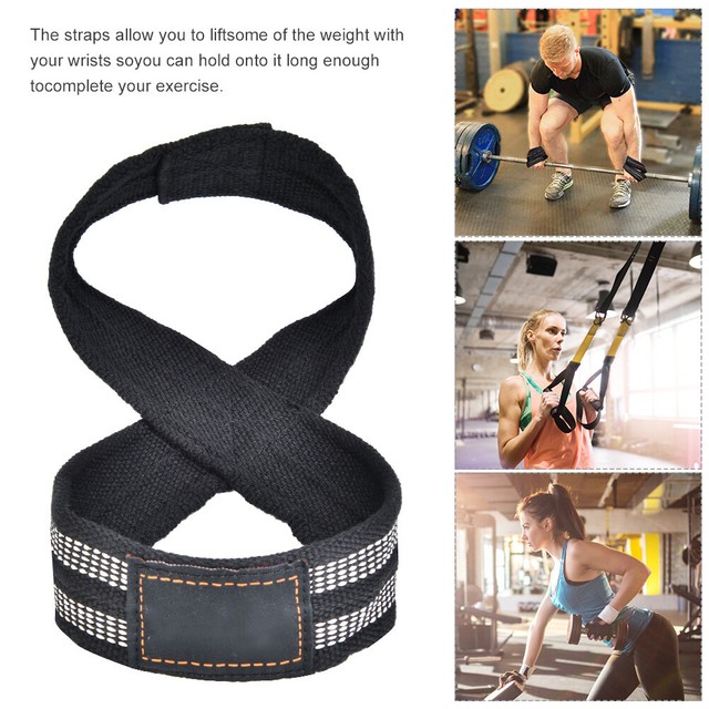 2pcs/set Figure 8 Weight Lifting Straps DeadLift Wrist Strap For Pull
