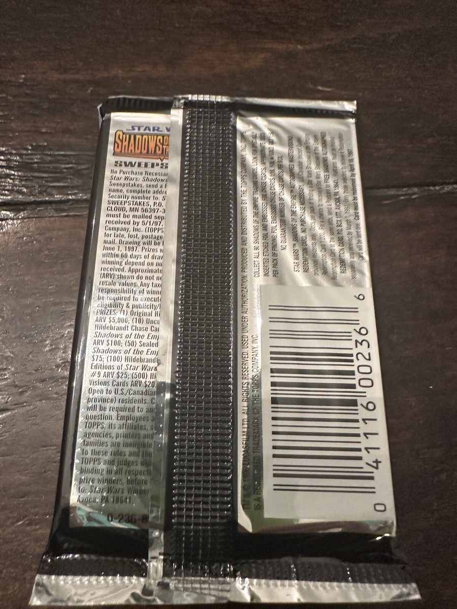 1996 Topps Star Wars Shadows Of The Empire Trading Cards (1) Pack