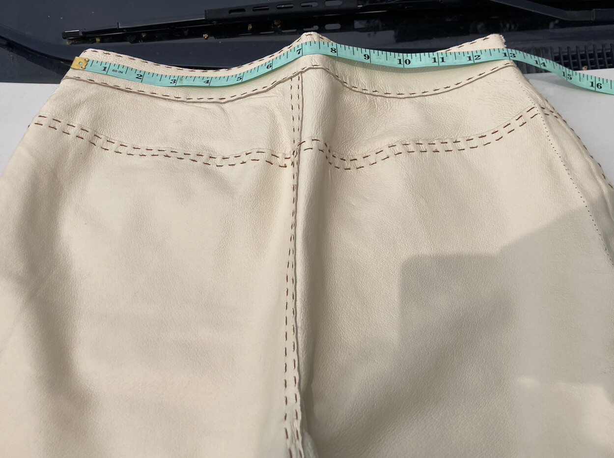 Newport News Easy Style Tan Leather Pants eBay