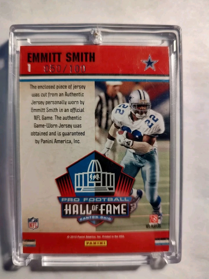 Parche Panini Classics 2010 Emmitt Smith HOF GAME WORN sp/100 Cowboys 🔥 Foto 2 de 2