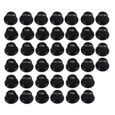 40T20V FD ST Electric Guitar Knobs 40 Tone & 20 Volume Control Knobs Black Color