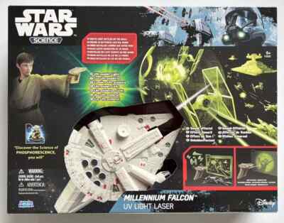 Uncle Milton's Star wars Science, Millennium Flacon UV Light Laser NEW