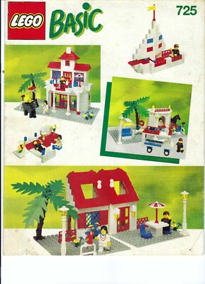1990 Lego Basic 725 Instruction Booklet Manual Only
