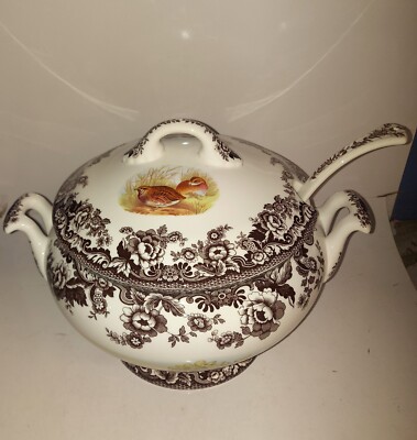 Spode Woodland Soup Tureen+ Delamere matching Ladle --SD2340--