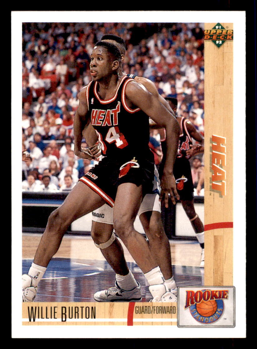 1991-92 Upper Deck Rookie Standouts #R6 Willie Burton Miami Heat
