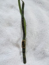Vintage 1970's Multi-Colored Cloth Skinny Belt w/Brass Buckle, 30" x 1/2"