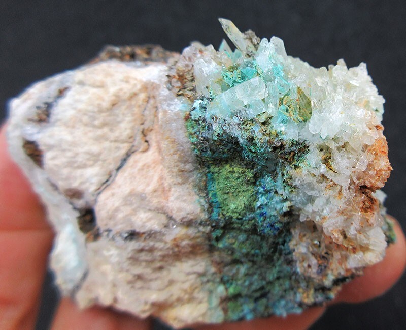 124g exquisite Veszelyite/Hemimorphite&Galena crystal mineral specimen