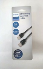 Philips Cat5e Network Cable 3 ft .9m 100Mbps Black