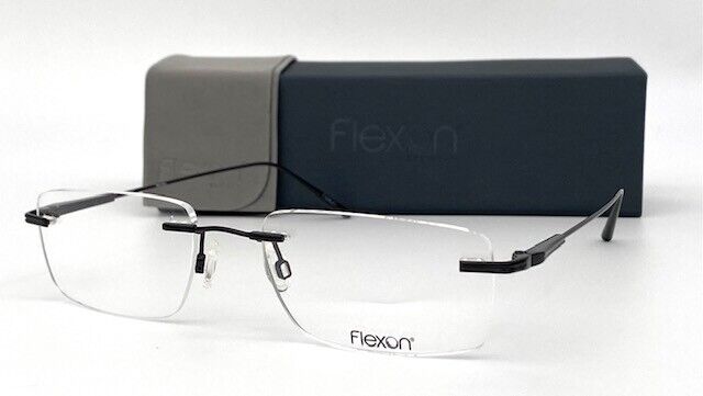 FLEXON E1090 001 Brushed Black/ Demo Lens 54mm Eyeglasses