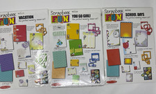 Scrapbook Fun Kits Lot Of 3 Packs Vacation You Go Girl School Days Paper Frames