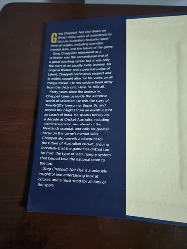 Greg Chappell Not Out Hard Copy - Picture 3 of 3