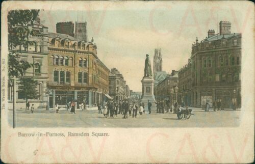 Barrow In Furness Ramsden Square Wrench Series 613 1906 Postmark - Picture 3 of 6