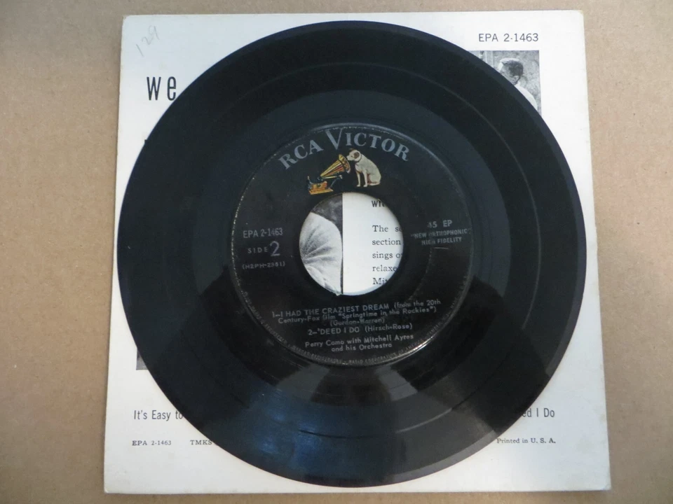 Perry Como – We Get Letters (Vol. II) - 1957 - RCA Victor EPA 2-1463 7" EP G/VG - Image 3 of 4