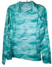 Women  s Under Armour Cold Gear Long Sleeve Fitted 1/4 Zip Shirt Aqua Color Sz S
