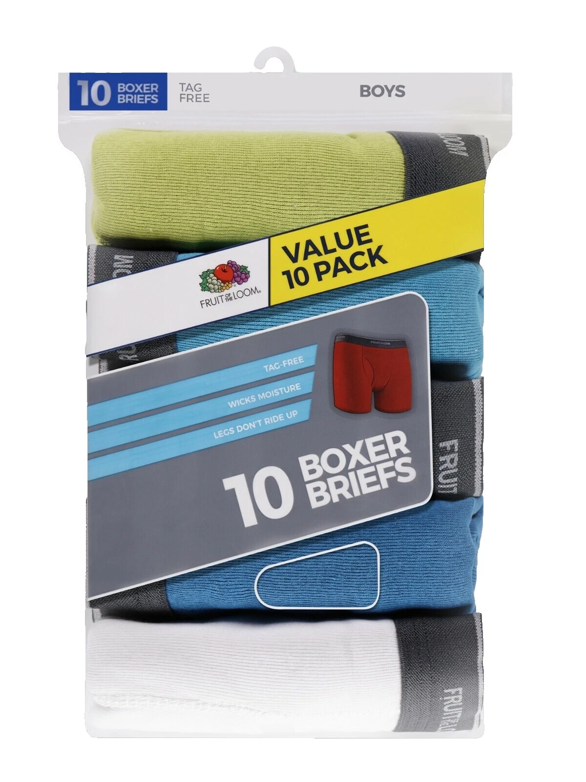 Fruit of the Loom Niños's Ropa interior de algodón 100%