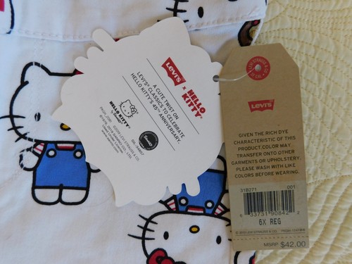NWT Hello Kitty Sanrio graphic Levi's denim leggings girls pull on jeggings 6X - Picture 8 of 20