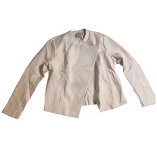 Nwot Elizabeth & Clarke Pink Knit Military Jacket With Staintech Women’s Size 12