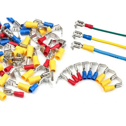 Semi-Insulated Quick Splice Wire Crimp Connectors Piggyback Spade Terminals - Picture 4 of 15