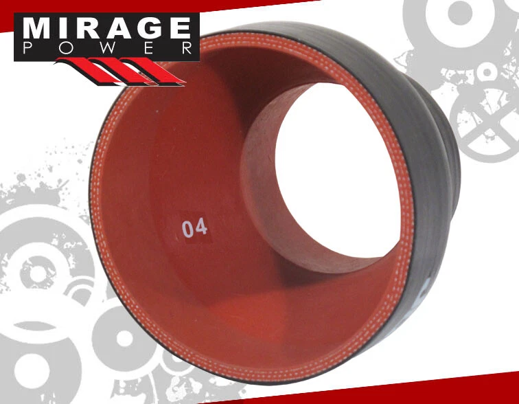 JDM Sport 4" To 3" Straight Reducer Black Red Silicone Coupler Hose Piping Pipe - Изображение 2 из 4