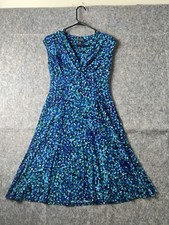 Lauren Ralph Lauren Women's Dress Blue & Green Fit and Flare Mosaic Dress Size 2