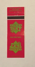 Vintage Deli Unique Matchbook Cover Ad! a01882