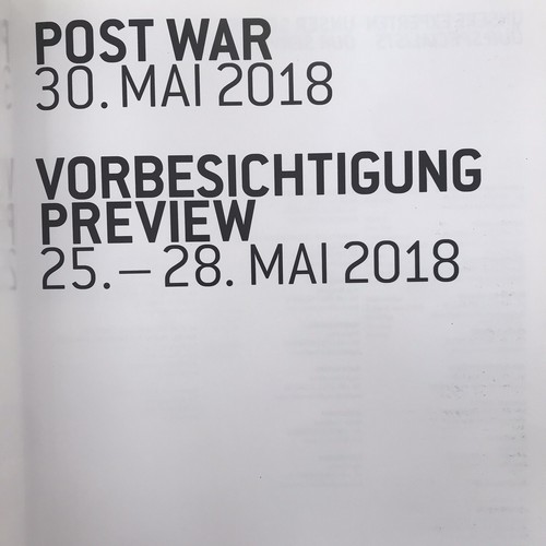 Van Ham Post War Fine Art Auktionskatalog Katalog Deutsch 5. Mai 2018 30,5 - Bild 2 von 10