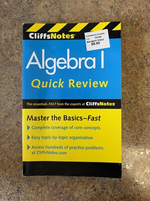CliffsNotes Algebra I Quick Review, 2nd Edition, Paperback NEW
