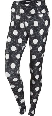 NWT WOMEN'S NIKE LEGEND SPOTS POLKA DOTS TRAINING GYM  YOGA TIGHTS PANTS  MEDIUM