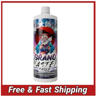 #ad GRAND MASTER SMOKE Soak amp; Wash Biodegradable Formula Bong Cleaner 32 oz $20.20