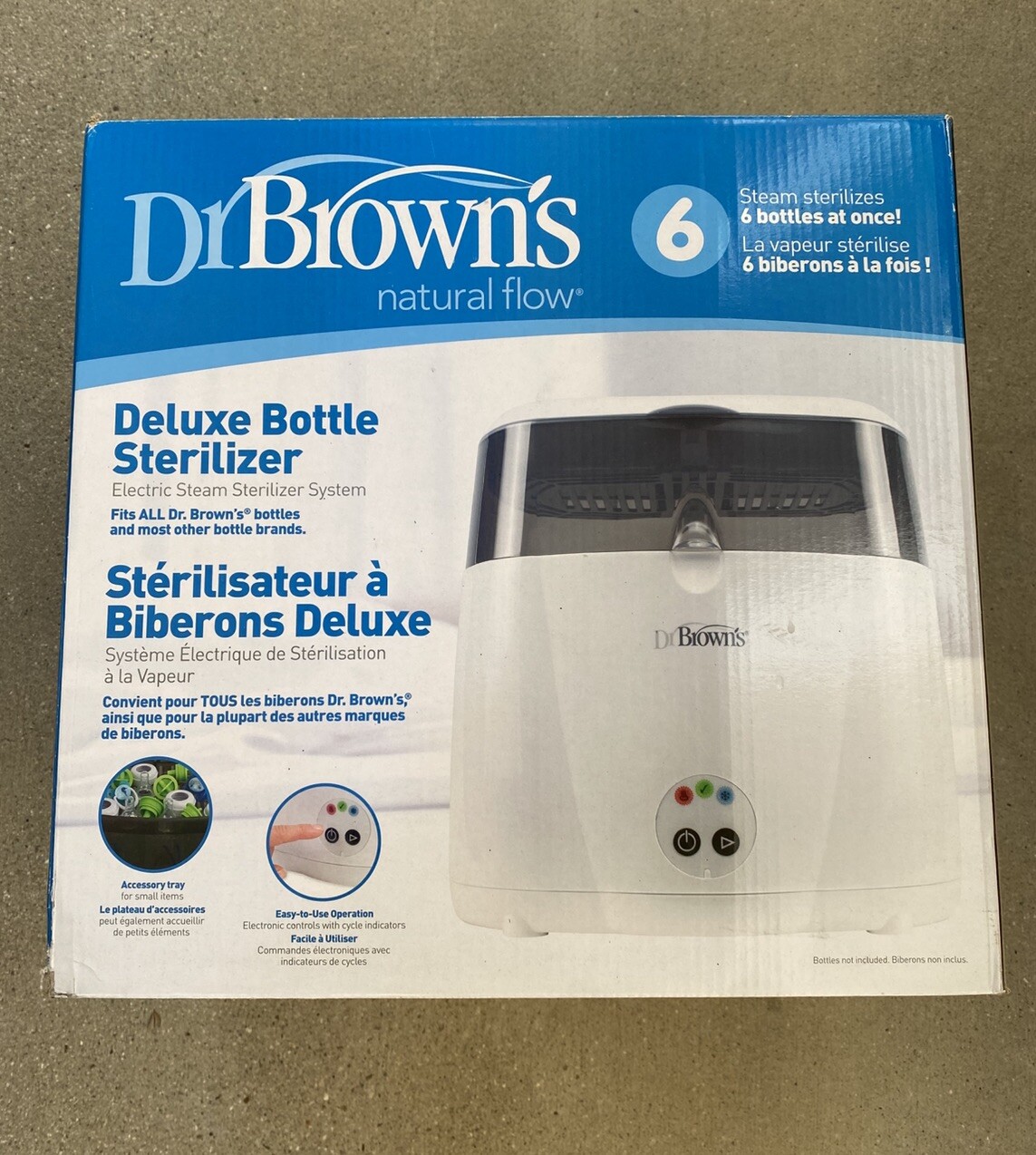 Dr Browns Deluxe Bottle Pacifier Sterilizer 6 At A Time Natural Flow Baby