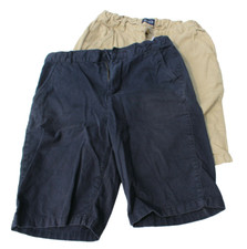 2 LOT CHILDRENS PLACE CHINO UNIFORM SHORTS BOYS SIZE 14 NAVY KHAKI