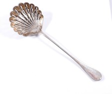 L&ouml;ffel Kelle Puder Zucker Muschelform Silber Deutschland um 1840 Siegfried