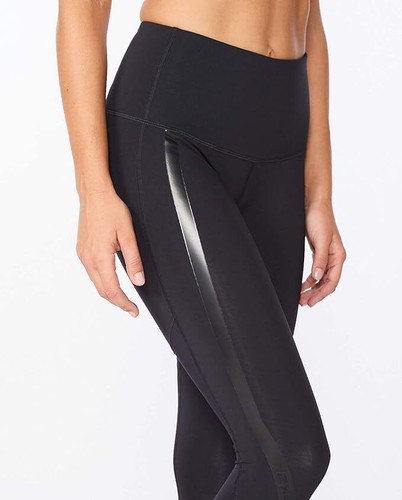 2XU Motion Hi-Rise Compression Tights - Black/Nero, Women's Sports Athletic Ru - Picture 5 of 10
